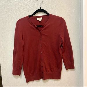 LOFT | Burgundy Cardigan